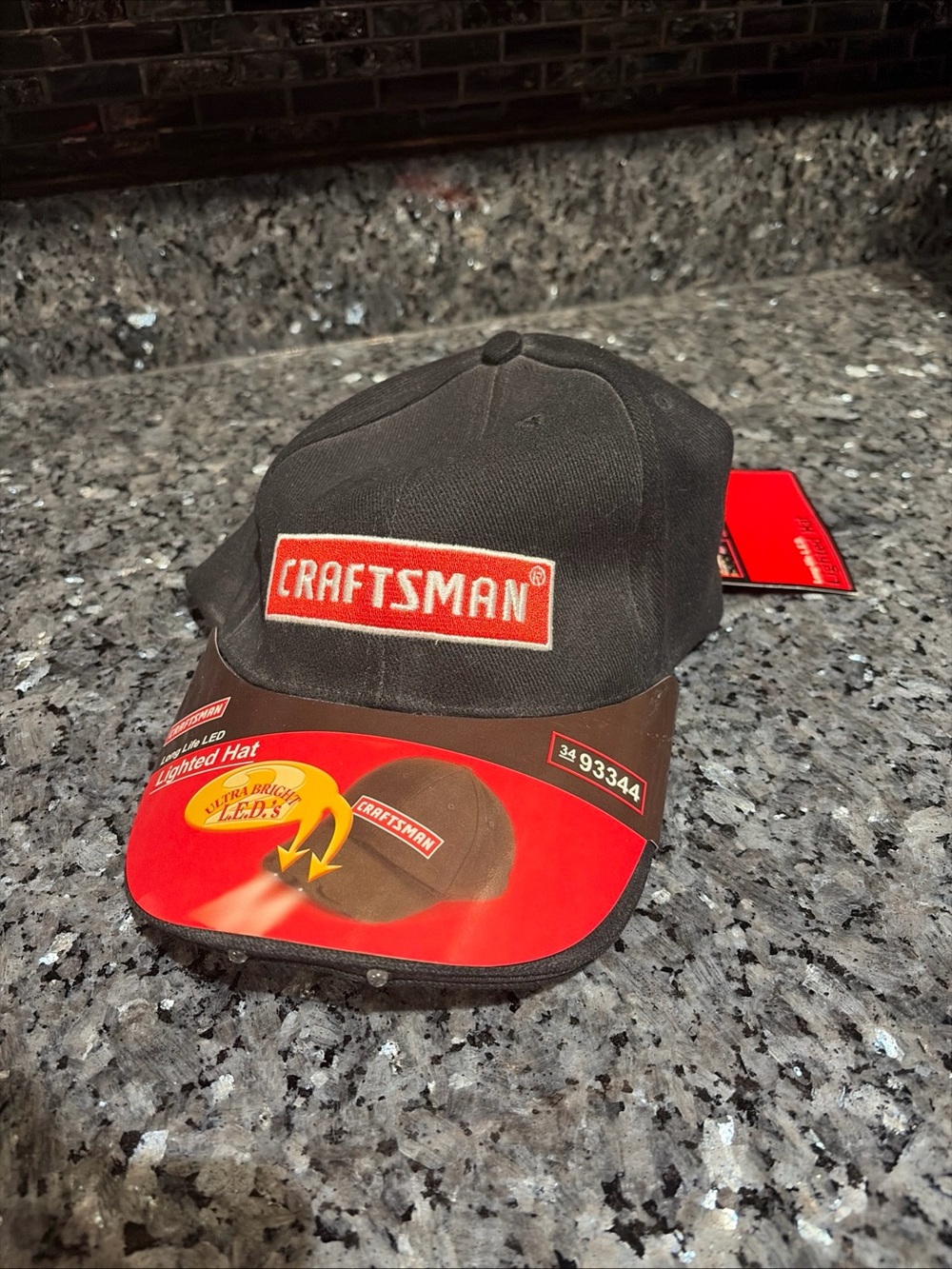 New CRAFTSMAN Tools Hat 2 Ultra Bright L.E.D. Lights Cap Adjustable